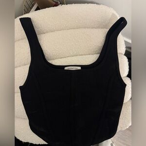 (LIKE NEW) Aritzia black cropped corset top